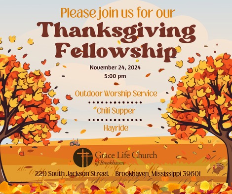 Thanksgiving Fellowship, November 24, 2024, 5:00pm